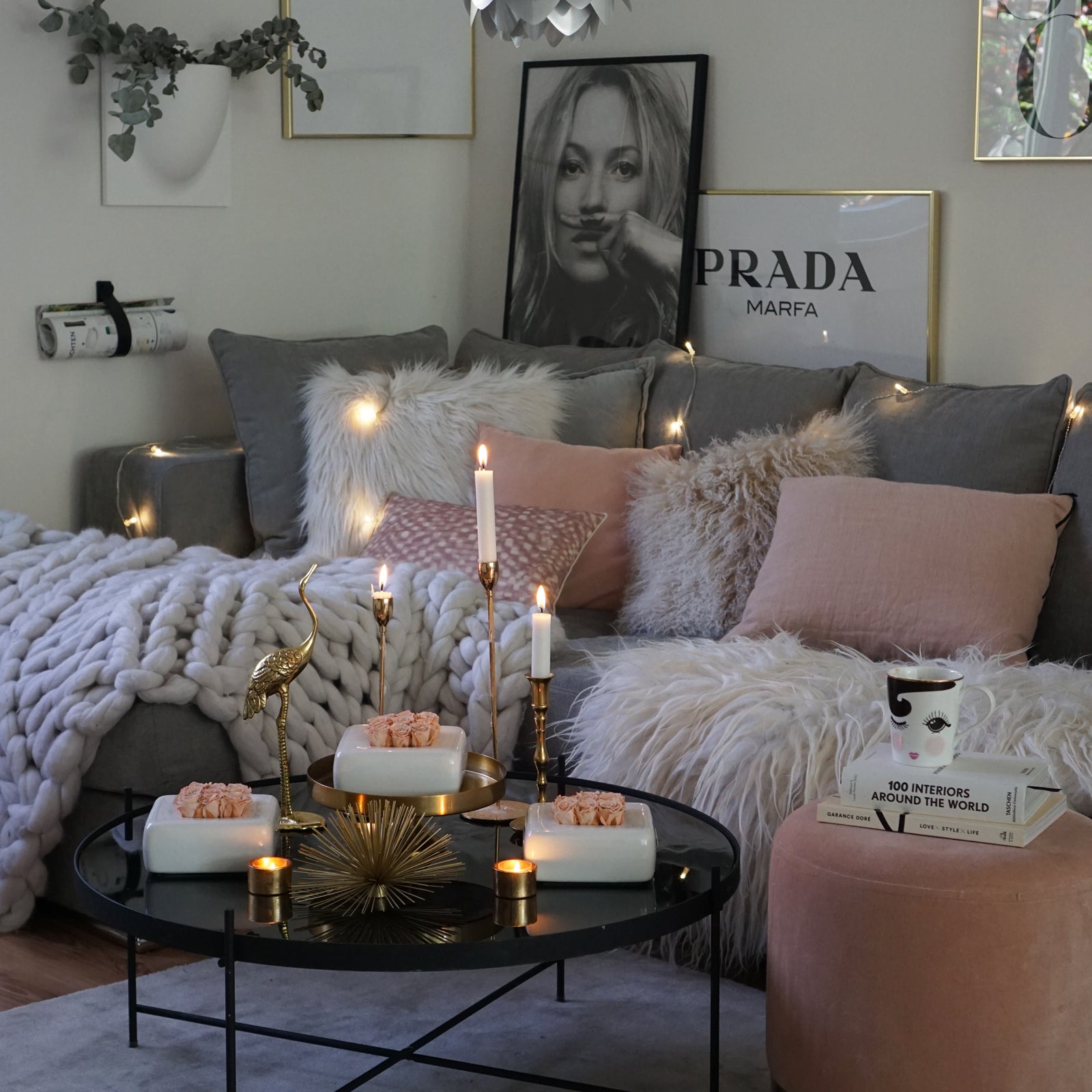 3er-Set Infinity-Bloom Chest - weiß/rosé - 16x16 cm