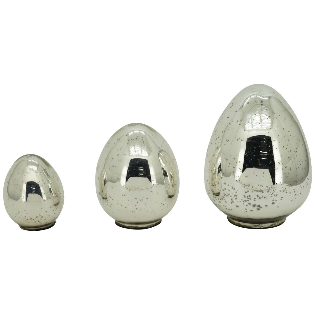 Ei Vitreous - silber - Glas - 13x13x15 cm