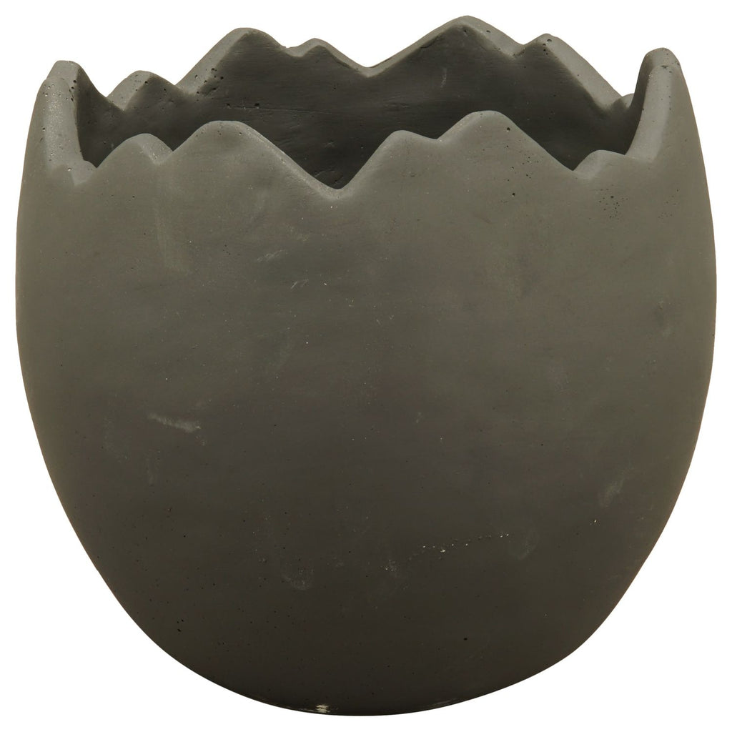 Planting Egg ZONDA - black - cement - 13x13x12 cm