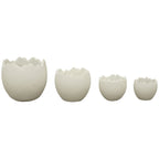 Planting Egg MITE - White - Cement - 13x13x12 cm