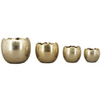 PflanzEi Aurum - gold - Stoneware - 13x13x12 cm