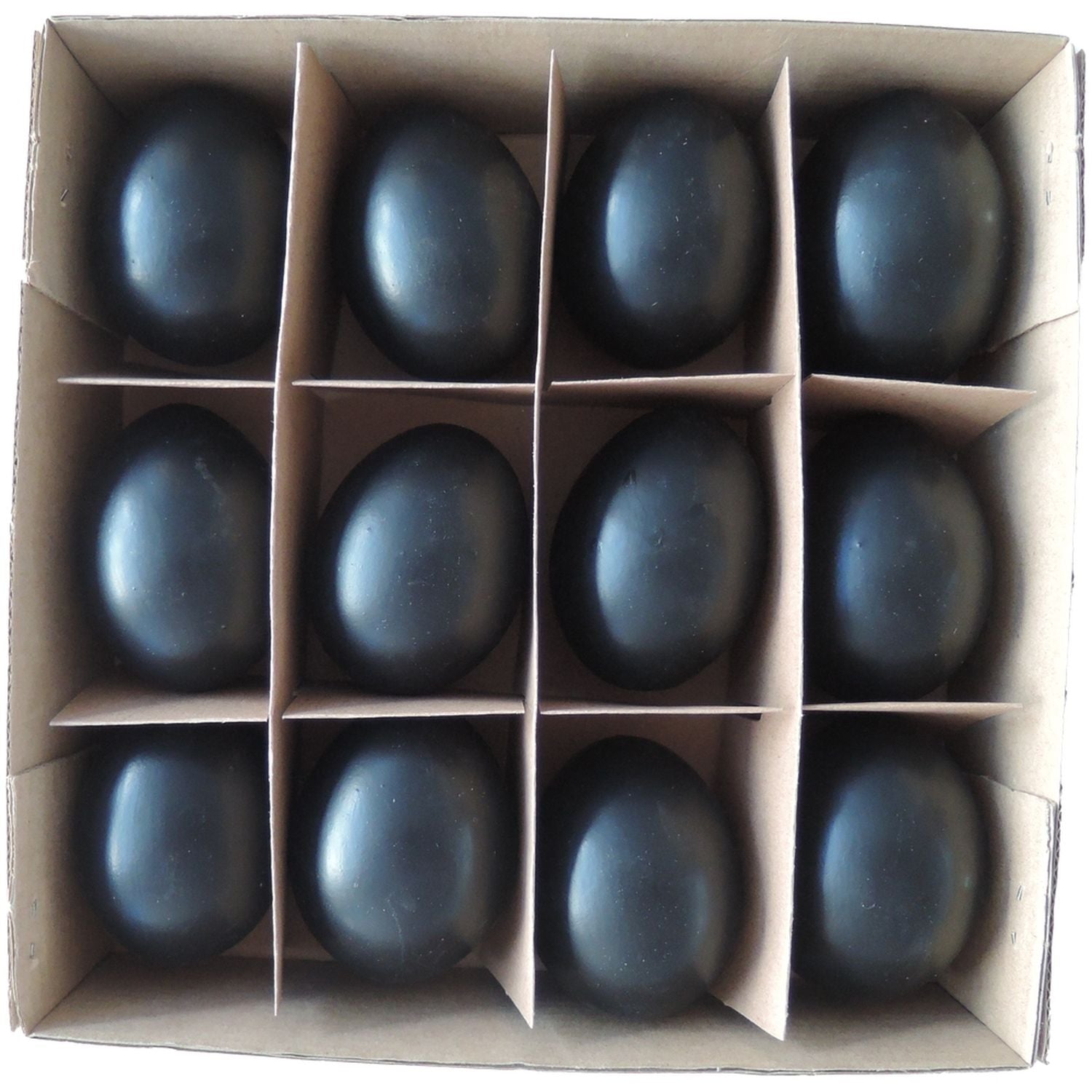 Box mit Ei Goog - 12 tlg. - schwarz - 26,5x24,5x6 cm