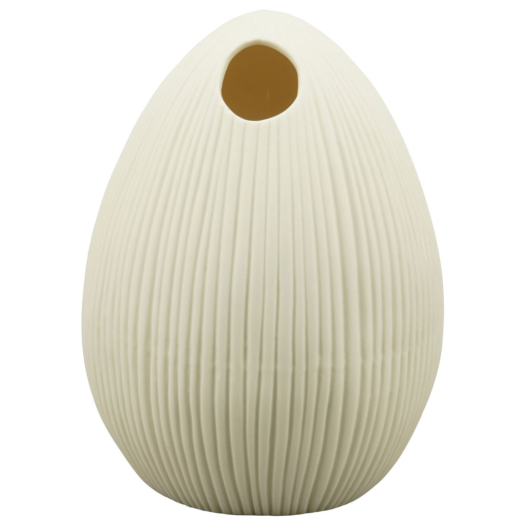 Vase œuf ivoire - Céramique - 8,5 x 8,5 x 11 cm
