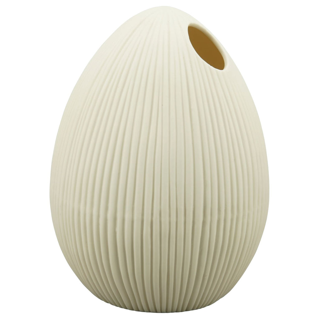 Vase œuf ivoire - Céramique - 8,5 x 8,5 x 11 cm