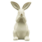 Hase Ivory - Keramik - 5,1x4,6x9,2 cm - 1 Stück - assortiert