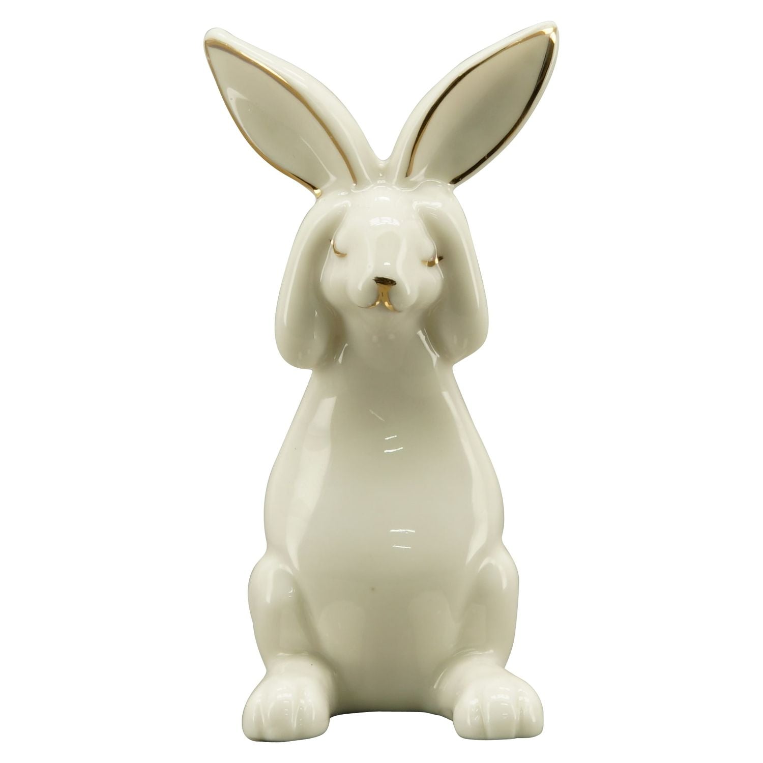 Hase Ivory - Keramik - 5,1x4,6x9,2 cm - 1 Stück - assortiert