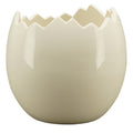 Coquetier ivoire blanc dolomite - 7 x 7 x 8,5 cm