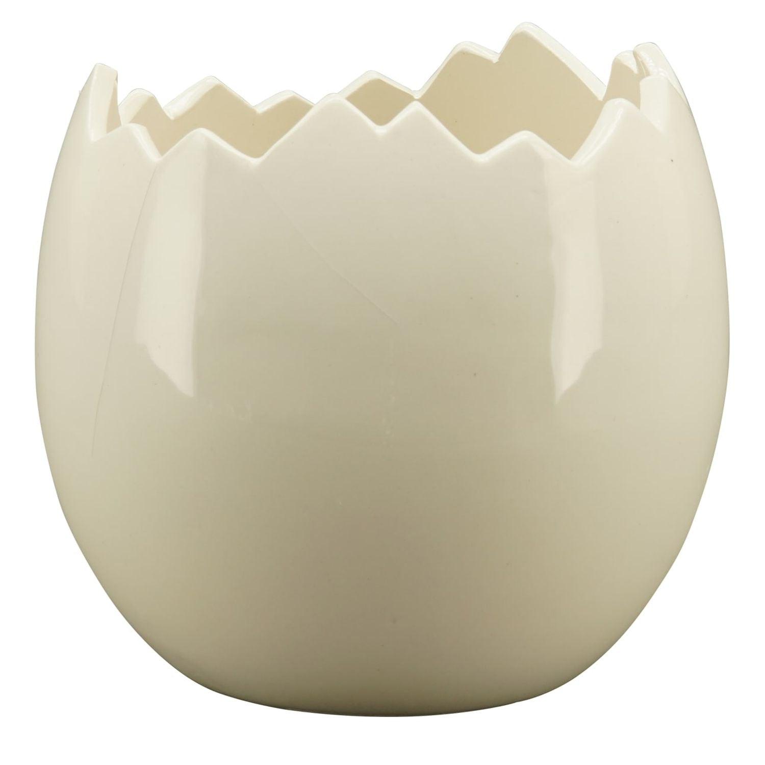 Coquetier ivoire blanc dolomite - 7 x 7 x 8,5 cm