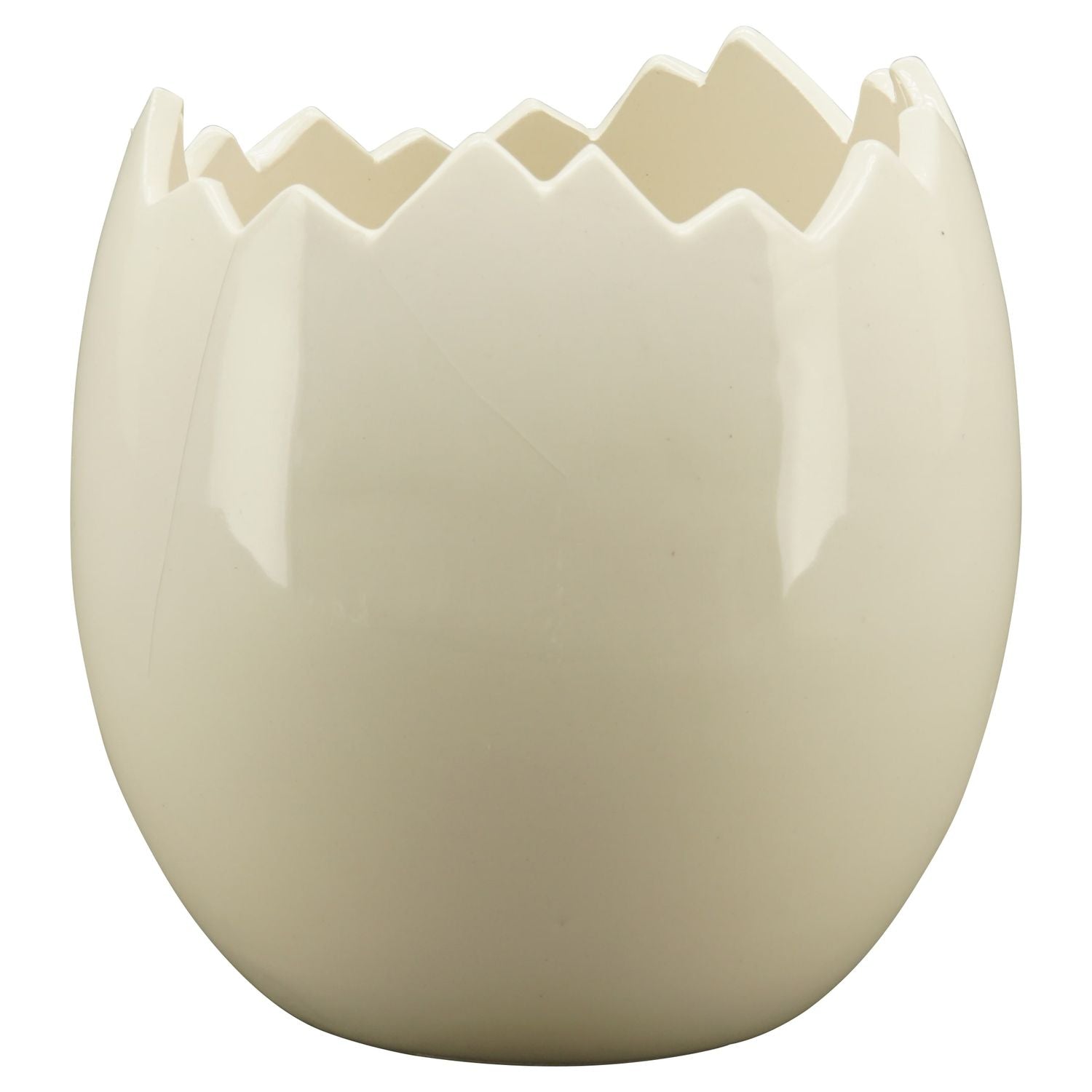 Coquetier ivoire - blanc - dolomite - 13 x 13 x 17,5 cm