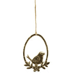 EihängermitVogel Aurum - gold - Alu - 8x12 cm