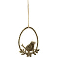 Porte-œufs avec oiseau Aurum - or - aluminium - 10 x 15 cm