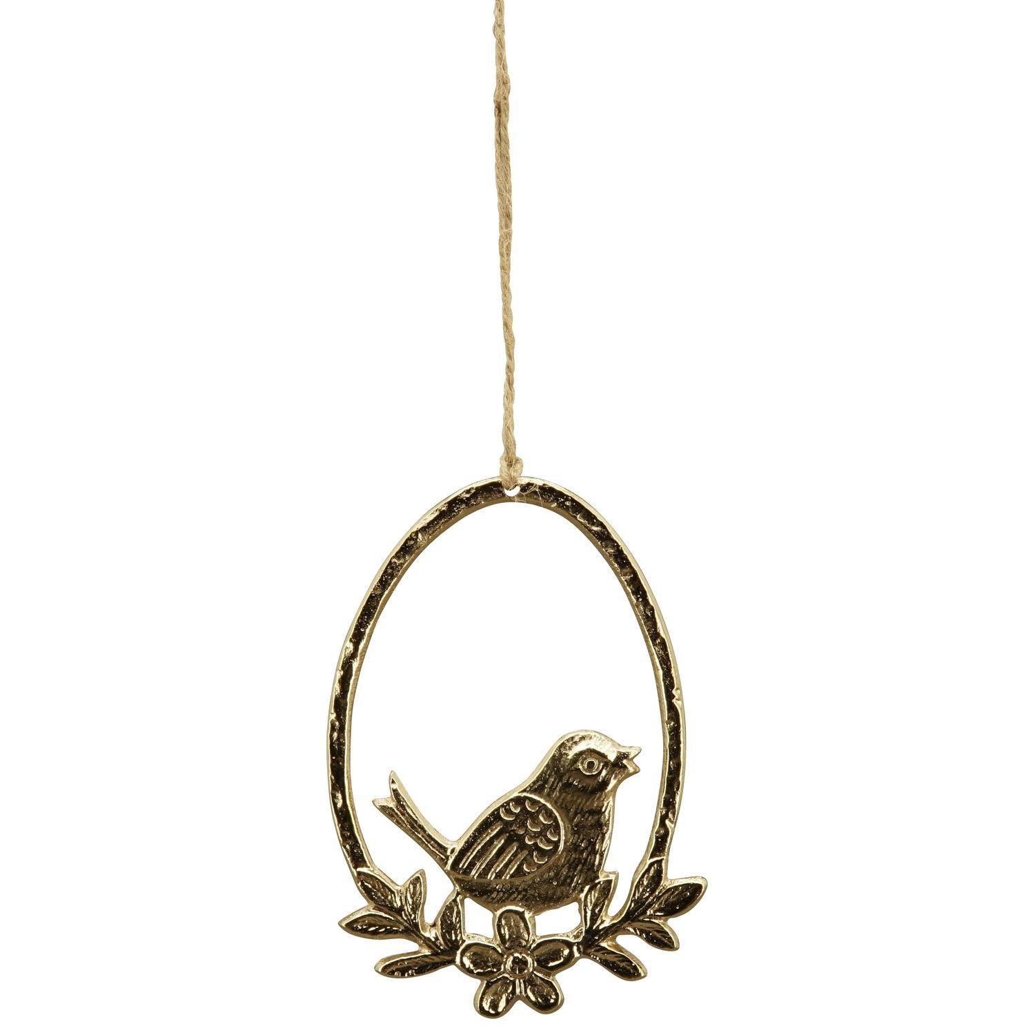 Porte-œufs avec oiseau Aurum - or - aluminium - 10 x 15 cm