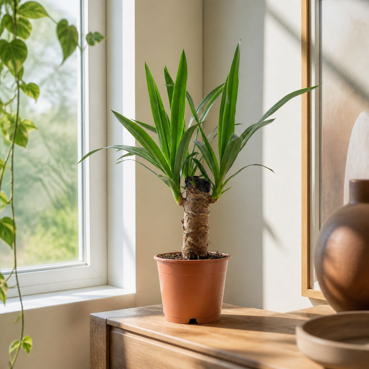 Yucca à tronc unique - Yucca elephantipes palm 20 - Hauteur env. 45 cm, diamètre du pot 12 cm