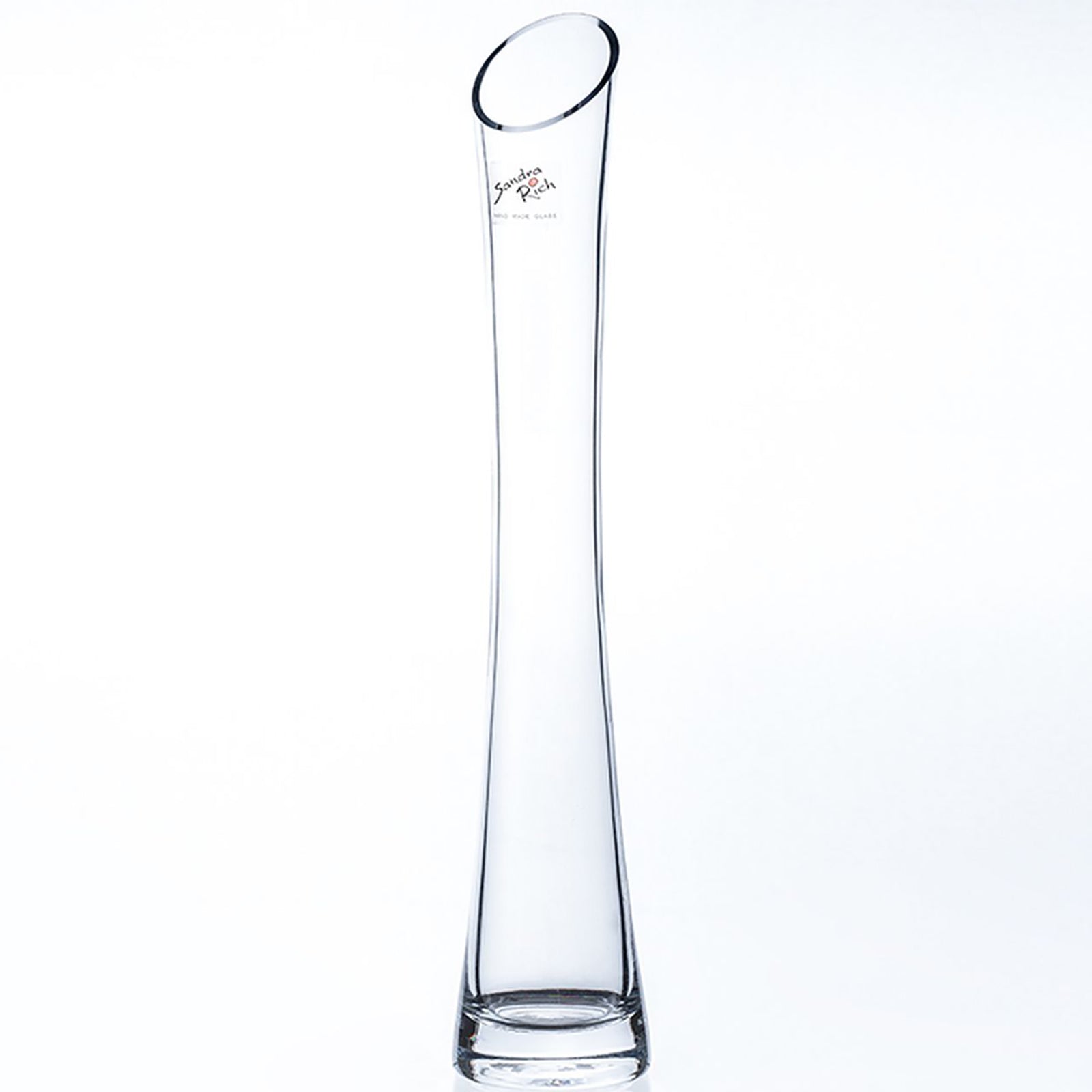 SOLO DIAGO shaped vase diagonal cut - klar - 4,5x4,5x35cm - Glas