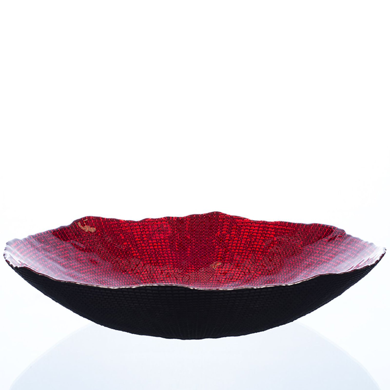 LUXOR bowl - rot - 38,5x38,5x8cm - Glas