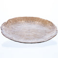 LUXOR plate - gold - 21x21x1,5cm - Glas