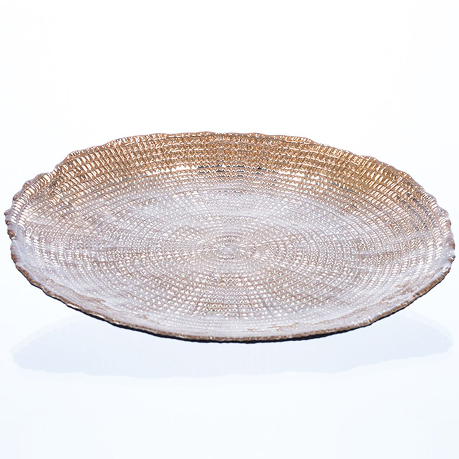 LUXOR plate - gold - 21x21x1,5cm - Glas