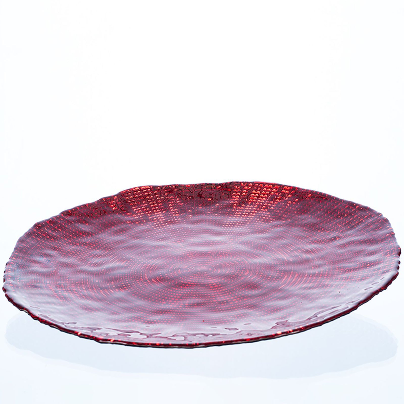 LUXOR plate - rot - 32x32x2,5cm - Glas