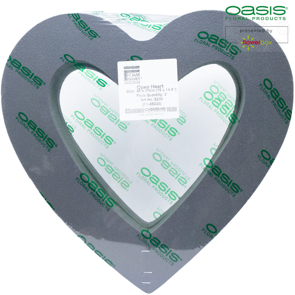 OASIS® FOAM FRAMES® Offene Herzen - 36 x 37 x 6cm - 2 St.