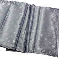 Silverstar runner, grey-silver, 40x180cm, satin, 100% PES