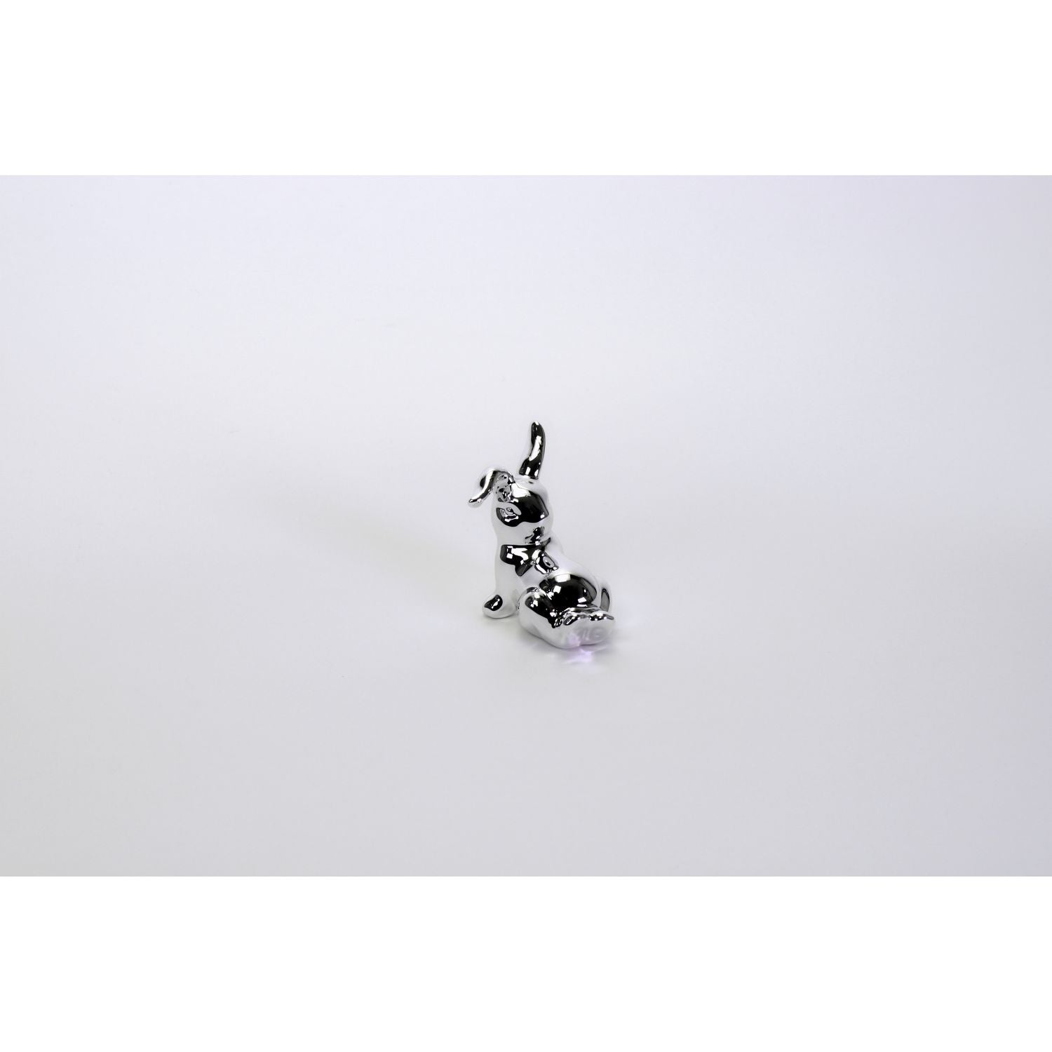 Hase, liegend silber, Dolomit, 8x5x8 cm