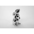 Hase, hoch guckend silber, Dolomit,13,5x13,5x28,5 cm
