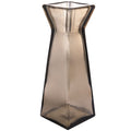 PYRAMID glass vase small - braun - 10x10x30cm - Glas
