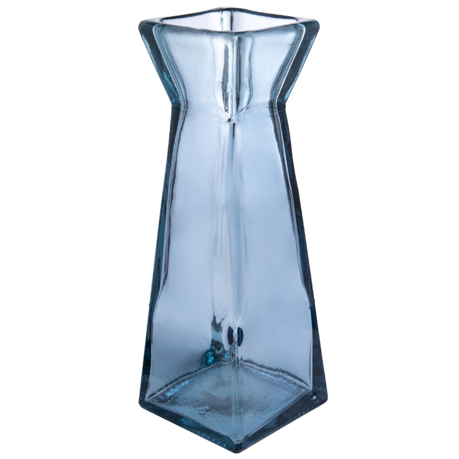 PYRAMID glass vase small - eisblau - 10x10x30cm - Glas