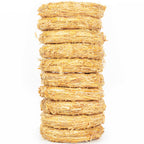 Set of 10 straw wreaths, diameter 15 cm, thickness 3 cm