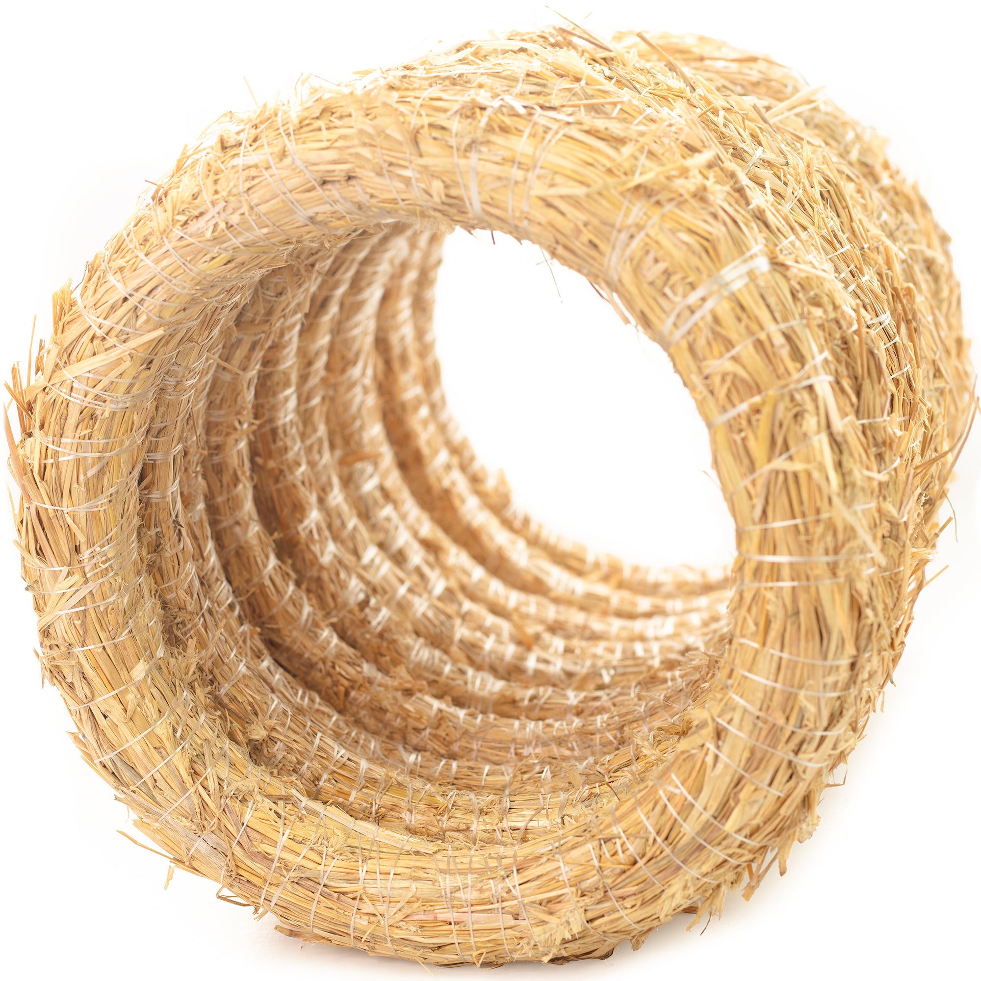 Lot de 10 couronnes de paille, 30 cm de diamètre, 4 cm d'épaisseur