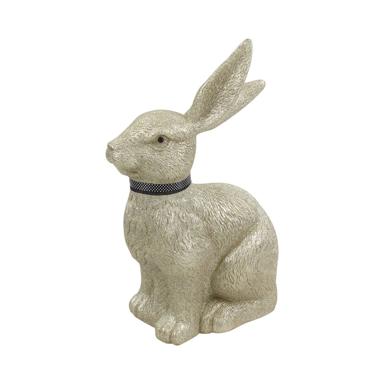 Glimmerhase Giant Rabbit, gold Kunststoff, H. 76 cm