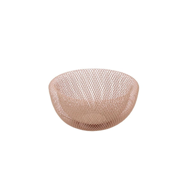 Schale Maze, rosa Metall, 24,5x12,5 cm