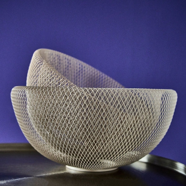 Schale Maze, rosa Metall, 29,5x14,5 cm