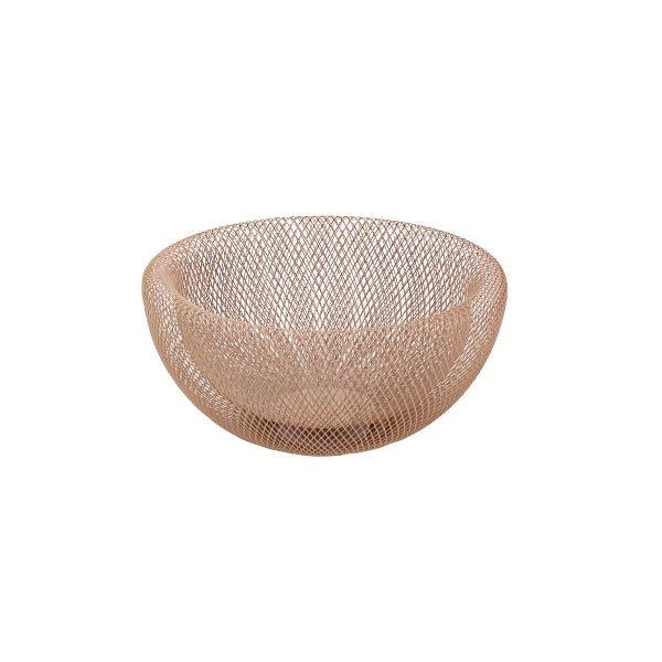 Schale Maze, rosa Metall, 29,5x14,5 cm