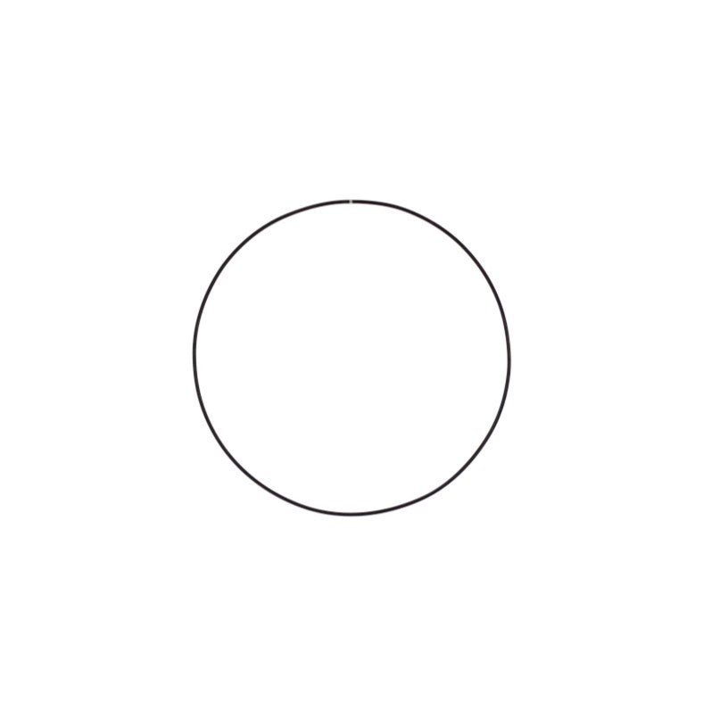 Deko-Ring Hoop, schwarz Metall, Durchmesser 20 cm