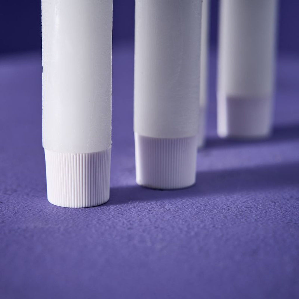 Set 4-teilig - LED Stabkerze - Echtwachs/Kunststoff/LED - H. 24.5 cm - m. Fernbedienung