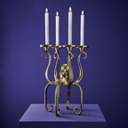 Set 4-teilig - LED Stabkerze - Echtwachs/Kunststoff/LED - H. 24.5 cm - m. Fernbedienung