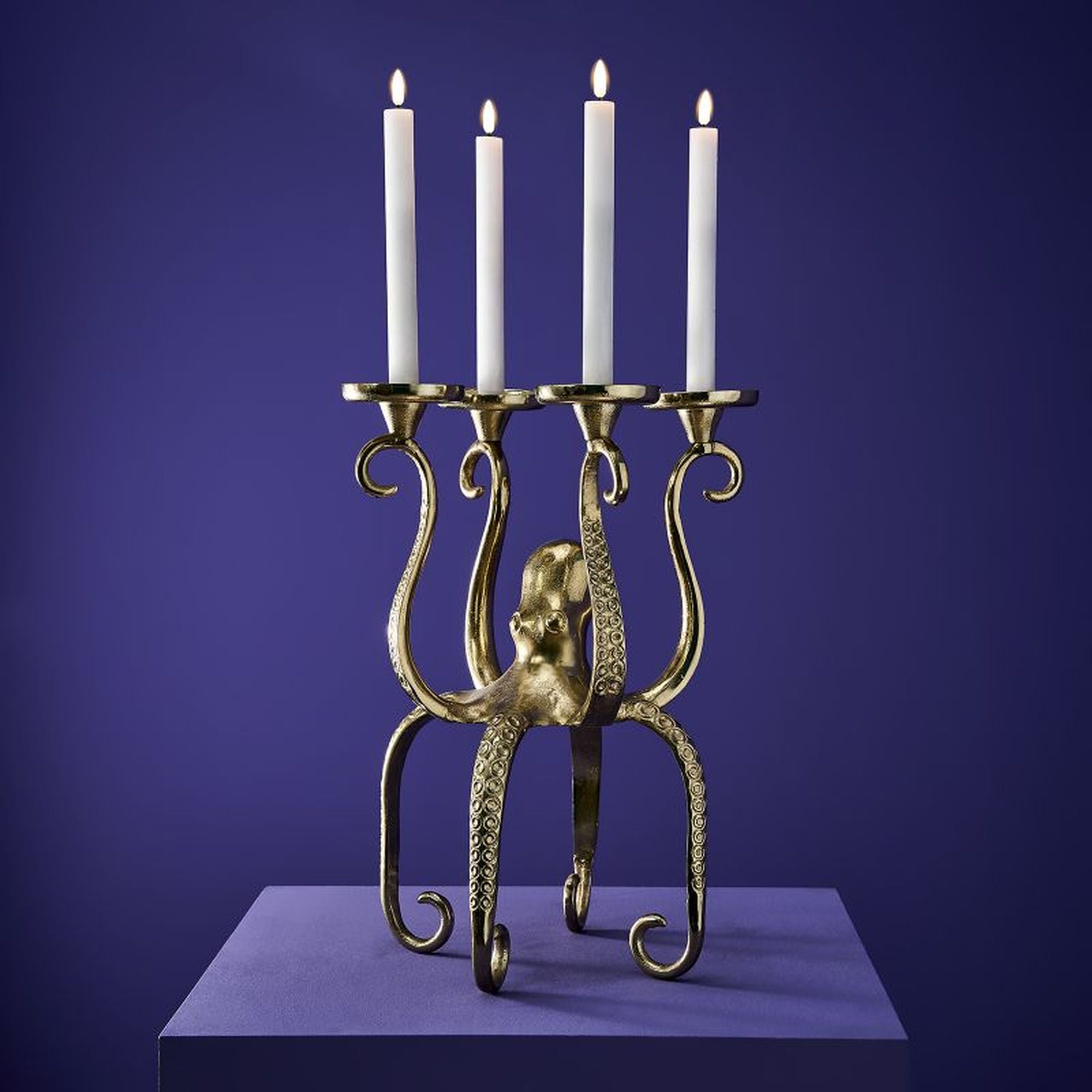 Set 4-teilig - LED Stabkerze - Echtwachs/Kunststoff/LED - H. 24.5 cm - m. Fernbedienung