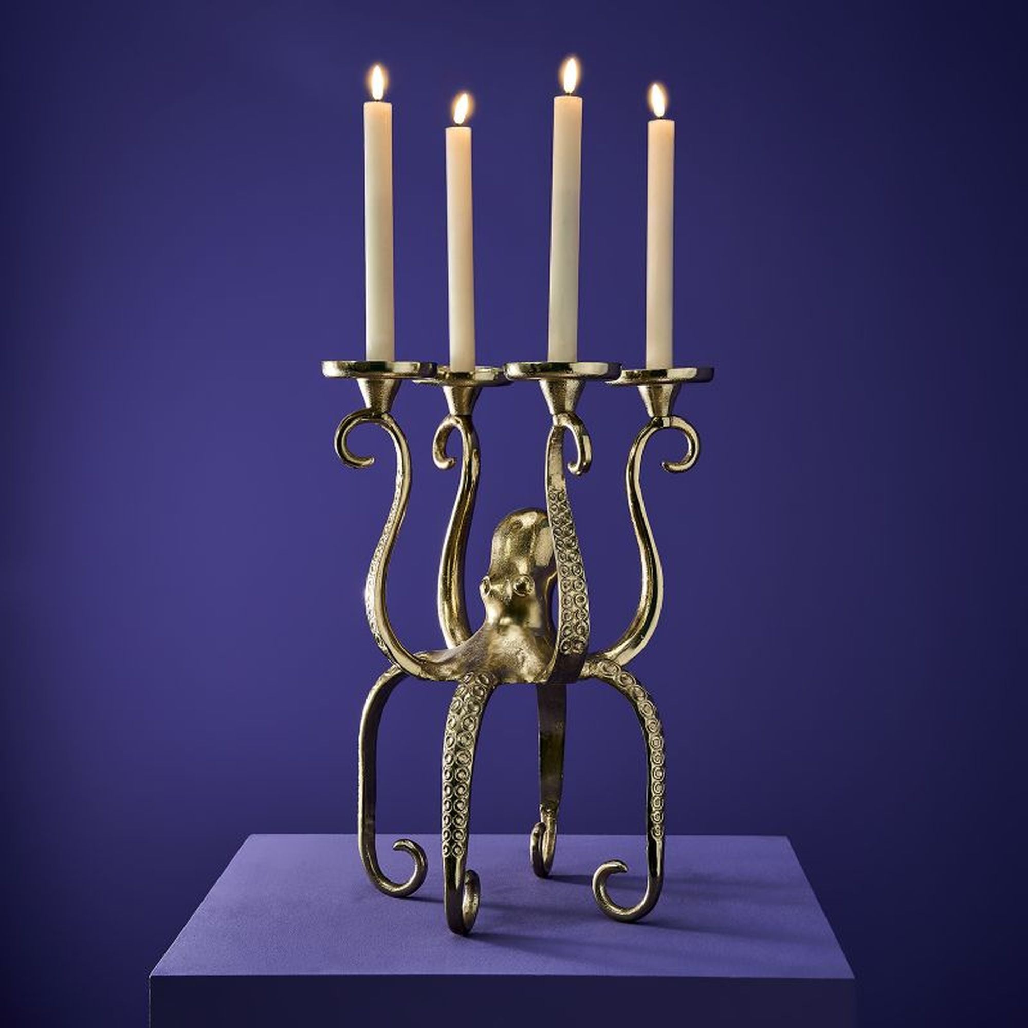 Set 4-teilig - LED Stabkerze - Echtwachs/Kunststoff/LED - H. 24.5 cm - m. Fernbedienung