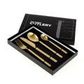 S/4 teilig Besteck Golden Cutlery - gold matt - Edelstahl 18/10