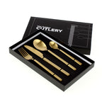 S/4 teilig Besteck Golden Cutlery - gold matt - Edelstahl 18/10