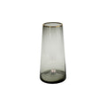 Vase, grau/gold Glas, 14x28,5 cm