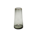 Vase, grau/gold Glas, 14x28,5 cm