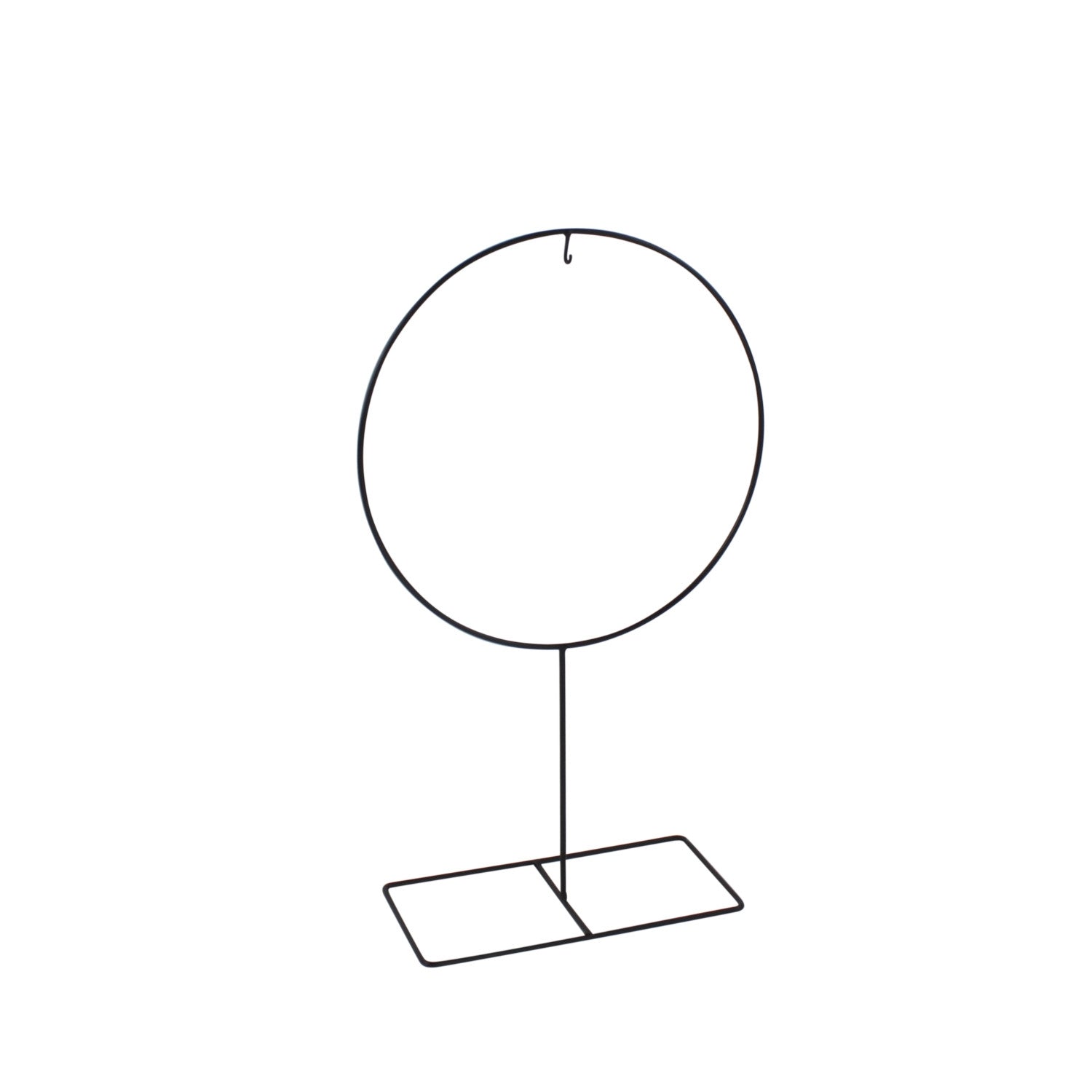 Deko-Ring Hoop auf Fuß, schwarz Metall, 30x12x50 cm
