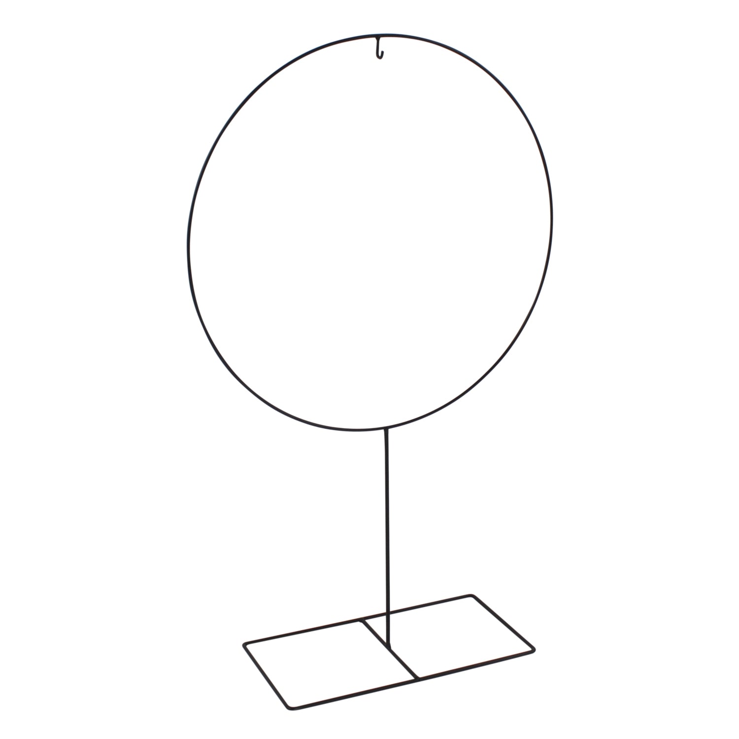 Deko-Ring Hoop auf Fuß, schwarz Metall, 40x15x66 cm