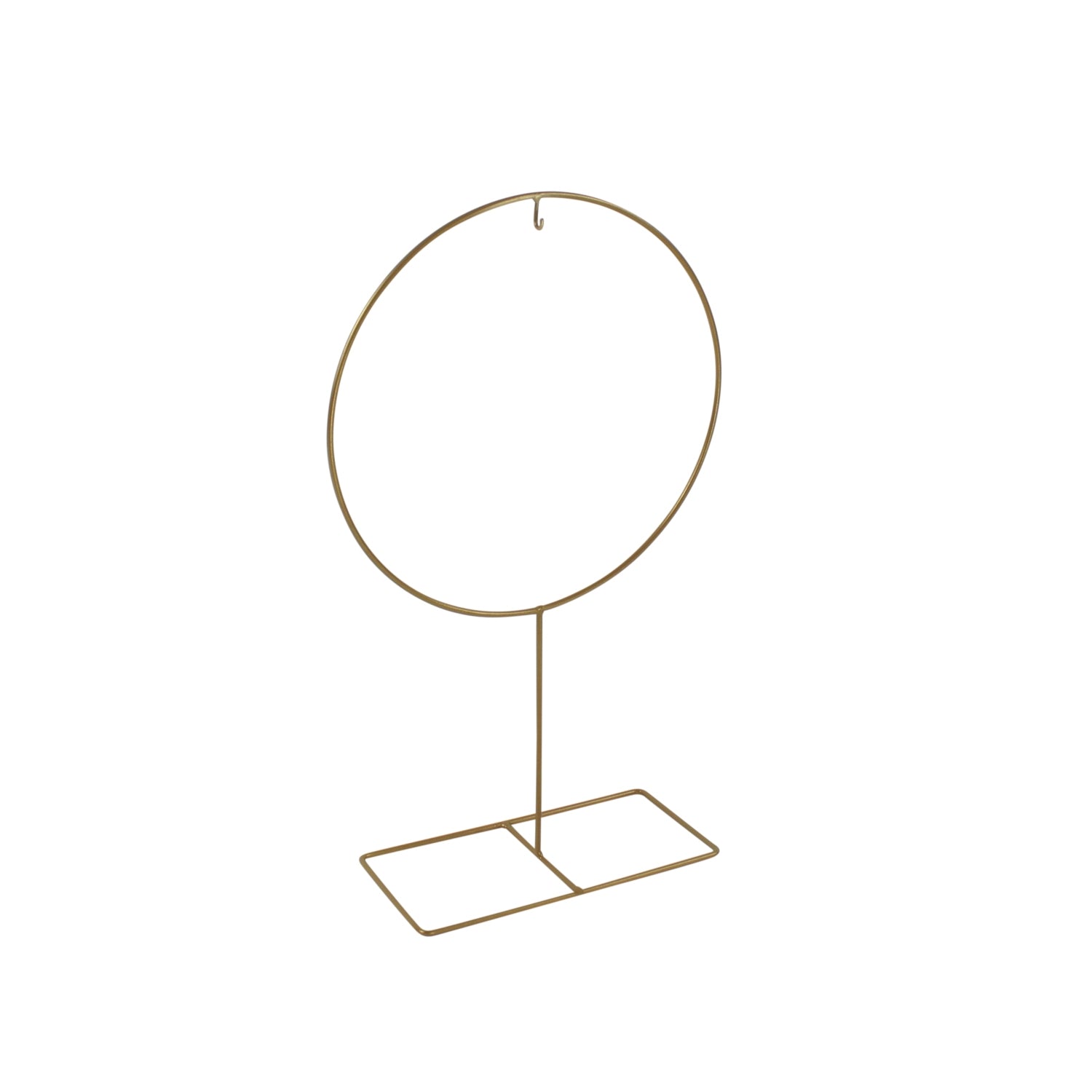 Deko-Ring Hoop auf Fuß, gold Metall, 30x12x50 cm