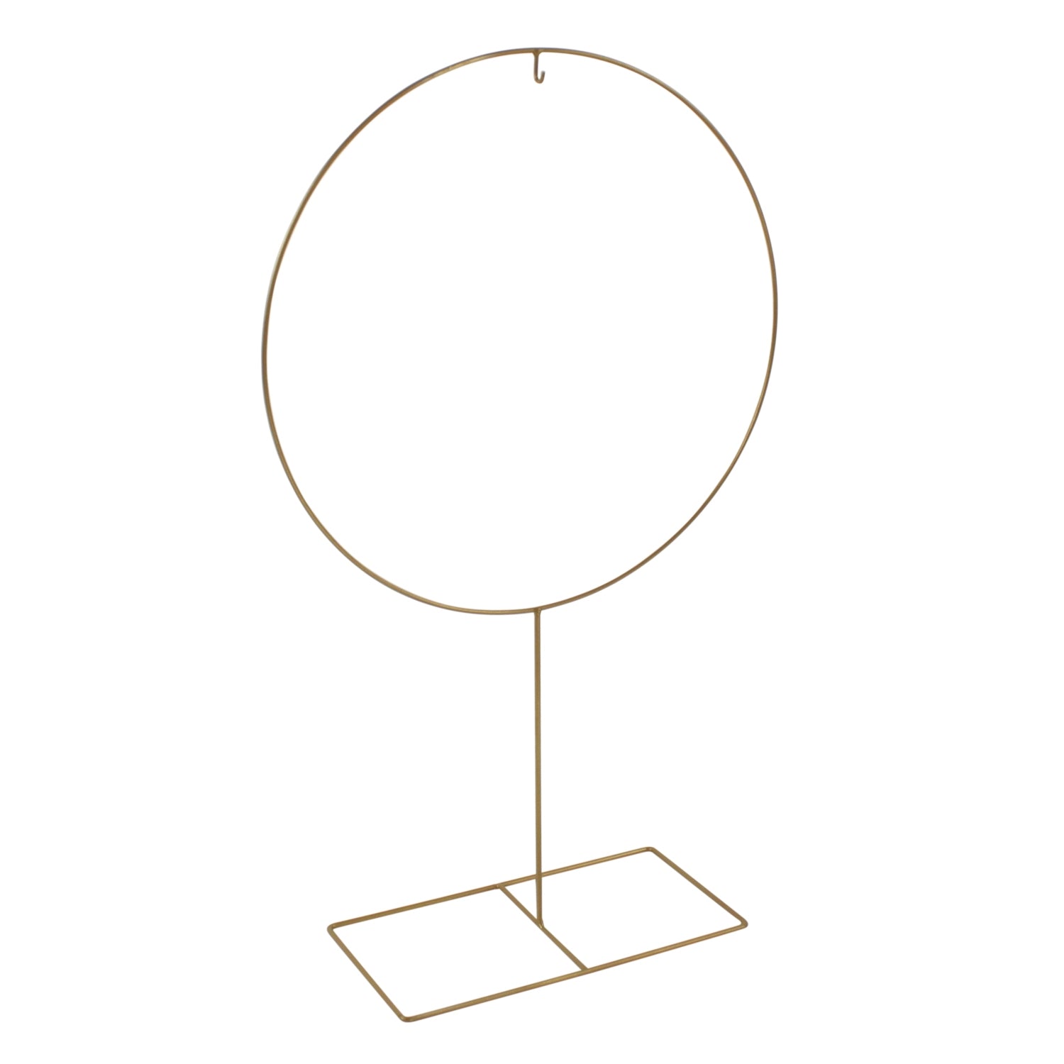 Deko-Ring Hoop auf Fuß, gold Metall, 40x15x66 cm