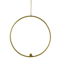 Deko-Ring Hoop z. Hängen m. Stabkerzentülle, gold, D.43 cm