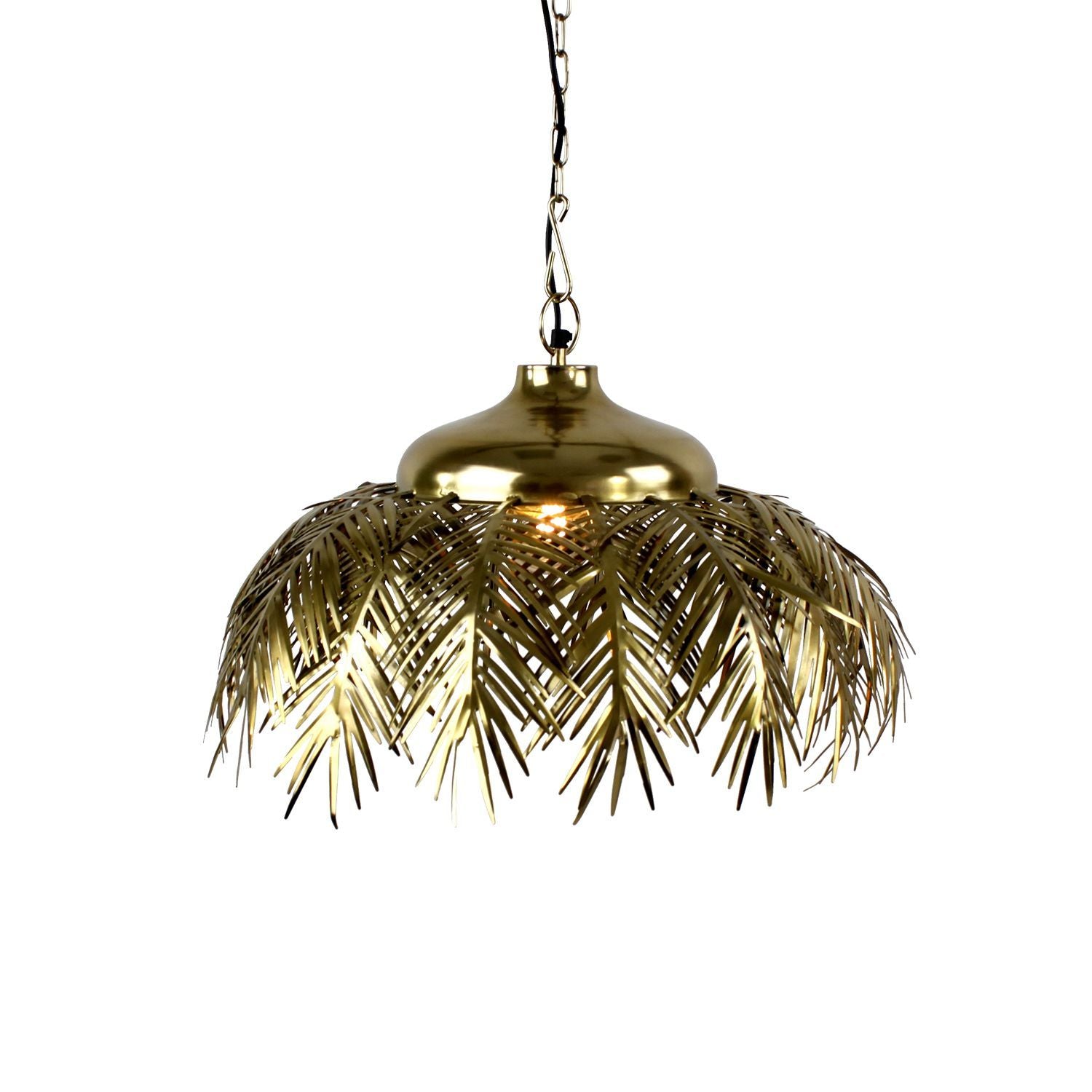 Palm Leaves ceiling light E27, gold, iron, 60x33.5 cm, 1xE27 (bulb not included), 230V, 50Hz, 40W, 1.4 m cable