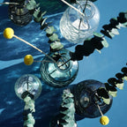 Dekoflasche - 4 Sorten - Glas - 10,5x15 cm - 1 Stück assortiert